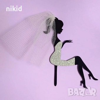 Лейди години дама черен пластмасов топер украса за торта рожден ден моминско парти юбилей, снимка 5 - Други - 29732933