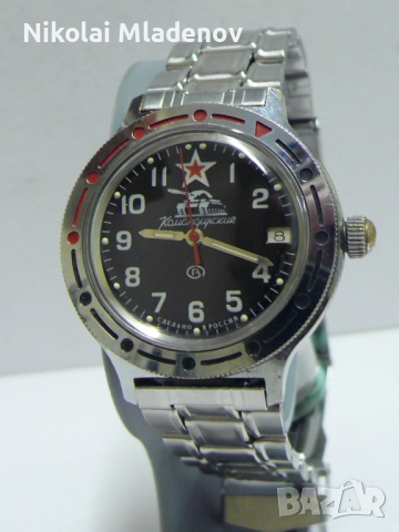 ВОСТОК КОМАНДИРСКИ АМФИБИЯ АВТОМАТ с дата, работещ