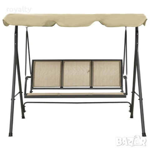 Градинска люлка с навес, антрацит и пясък , снимка 6 - Градински мебели, декорация  - 50946936
