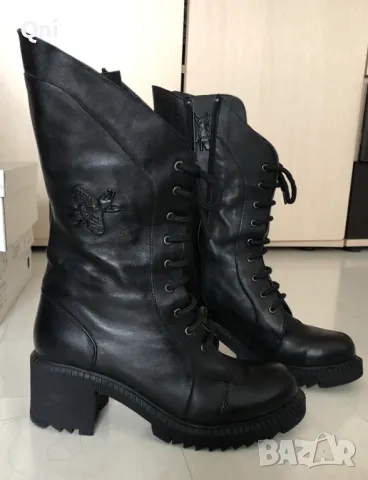 Нови боти естествено кожа № 39, снимка 4 - Дамски боти - 48062395