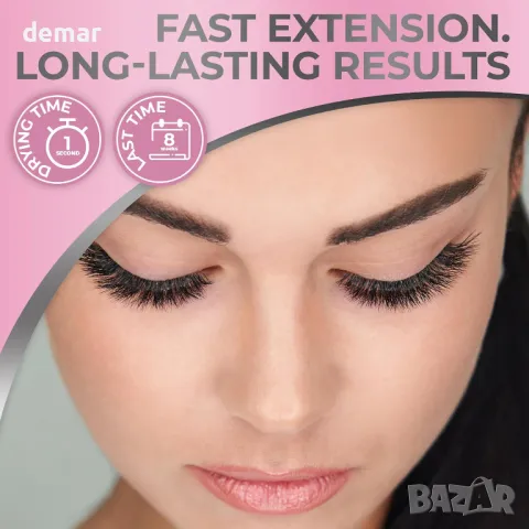 Лепило за удължаване на мигли Mega Hold Liore Lash (5 ml) / 1-2 секунди изсъхване, снимка 4 - Други - 49254675