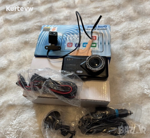 Видеорегистратор с предна и задна камера + 5.23” дисплей – нов, снимка 2 - Други - 53588775