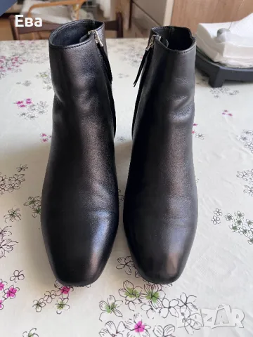 Дамски боти Massimo Dutti от естествена кожа, с ток, размер 39