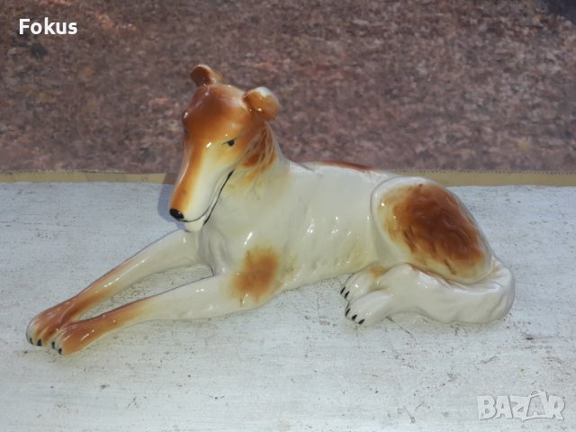 Порцелан прекрасна фигура на куче Германия печат, снимка 3 - Антикварни и старинни предмети - 38606250