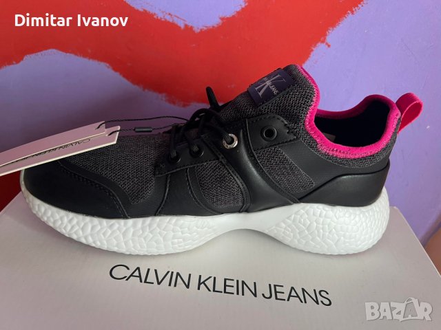 Calvin Klein Runner Sneaker Sock Laceup Pu-Pa , снимка 6 - Маратонки - 39315534