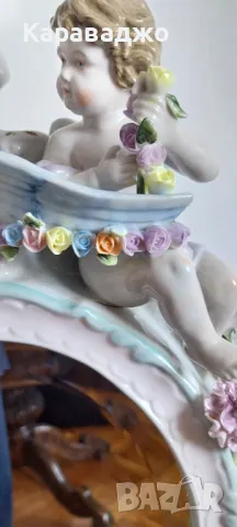 Порцеланово Огледало Sitzendorf XIXвек, снимка 11 - Други ценни предмети - 47013874