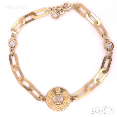 Златна дамска гривна 4,90гр. 19,4см. 14кр. проба:585 модел:66791-1, снимка 1