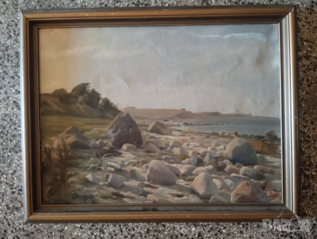 Стара картина-пейзаж, снимка 2 - Картини - 43929683