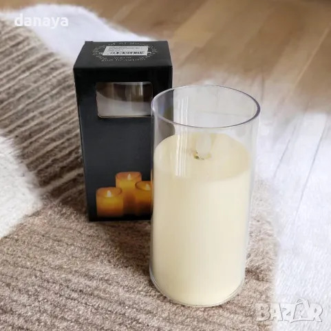 5411 Реалистична електронна свещ с ефект на истински пламък, 15см, снимка 5 - Декорация за дома - 47773737