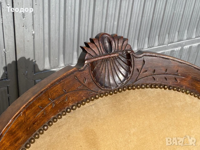 Викторианско кресло около 1900 година , снимка 6 - Антикварни и старинни предмети - 50531511