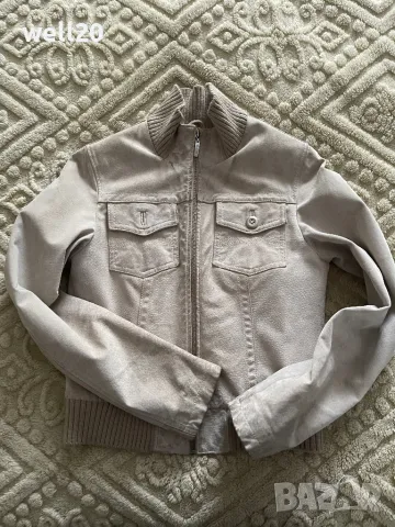 Късо яке естествен велур Mustang, снимка 3 - Якета - 48162187