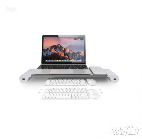 Apple iMac Стойка за Лаптоп/Монитор за Бюро  Алуминиева Лаптоп Монит MacBook Pro AiR за работно бюро, снимка 6 - Друга електроника - 39475184