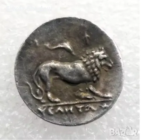 Монета Тетрадрахма от гр. Елея ( Ἐλέα ), 350 - 281 г. пр. Хр. - РЕПЛИКА , снимка 2 - Нумизматика и бонистика - 49226505