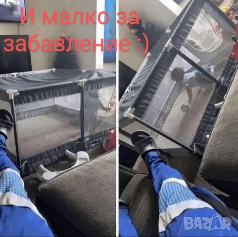 Голяма детска кошара за игра с футболен и баскетболен кош, преграда, снимка 5 - Кошарки - 52083179