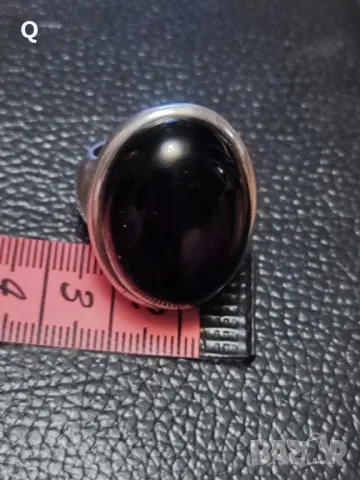 стар сребърен пръстен с камък , снимка 7 - Пръстени - 50276783