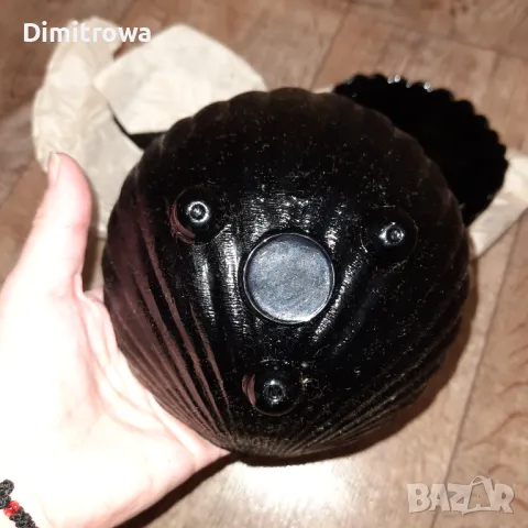 Черно стъкло 6бр купички, снимка 2 - Сервизи - 47999260