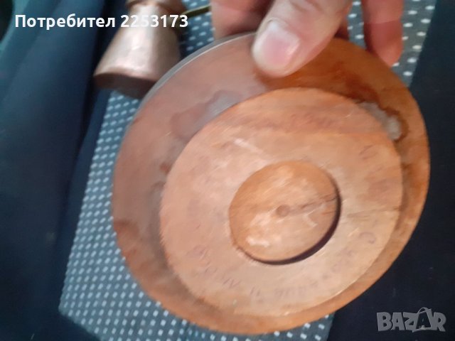 Медно джезве и дървена стойка, снимка 3 - Декорация за дома - 39198691