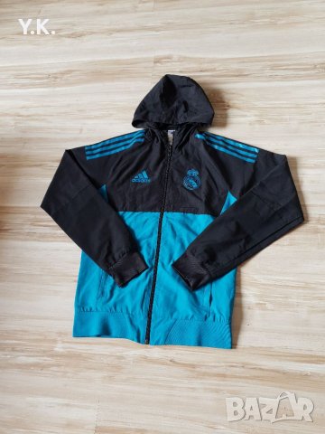 Оригинално мъжко горнище с качулка Adidas Climalite x F.C. Real Madrid / Season 17-18, снимка 2 - Спортни дрехи, екипи - 40137275