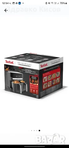 Фритюрник с горещ въздух
Tefal Dual Easy Fry & Grill
EY905В10, 2700 W, снимка 16 - Фритюрници - 48242969