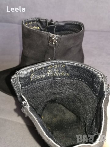 Черни боти от велур, снимка 6 - Дамски боти - 27090978