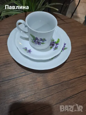 Тройни сетове баварски порцелан, снимка 8 - Чаши - 49889034