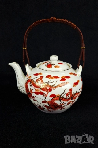 Японски чаен сервиз с дракони - за 6 човека, снимка 8 - Сервизи - 52416771