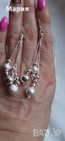 Сребърен комплект с топчета, снимка 3 - Бижутерийни комплекти - 33465478