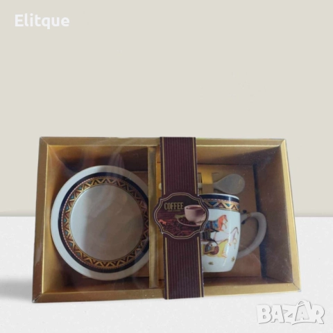 Комплект от 3 части -  чаша,чинийка,лъжичка, за пълноценно удоволствие в стил, снимка 4 - Други - 52894843