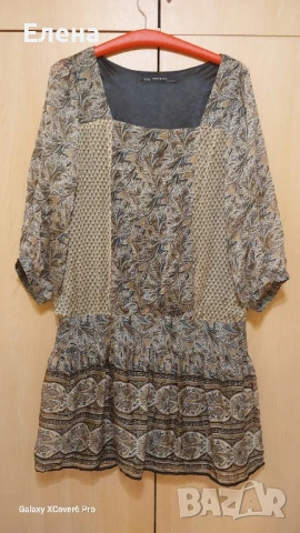 Рокля ZARA.100% коприна. размер L. , снимка 11 - Рокли - 50897903