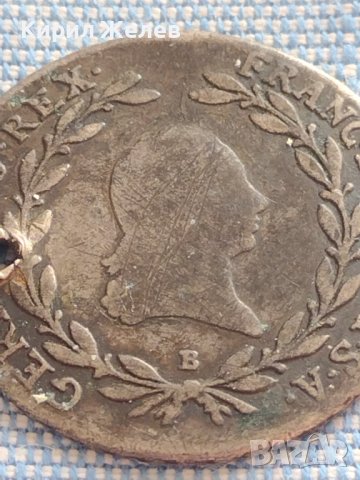 Сребърна монета 20 кройцера 1795г. Франц втори Будапеща Австрия 18705, снимка 2 - Нумизматика и бонистика - 42944181