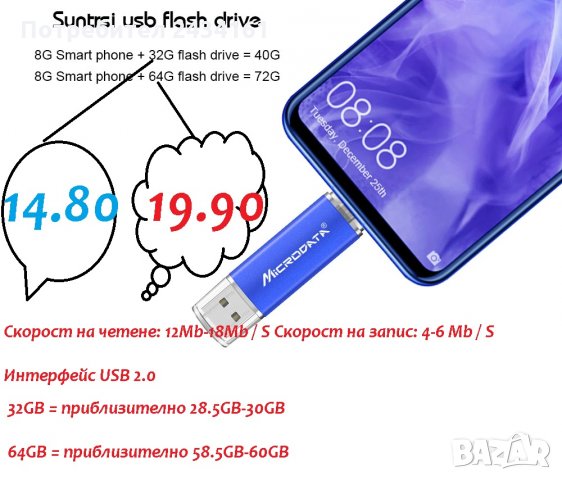 USB флаш памет 32 и 64 * Преходи и адаптори