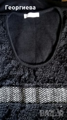 Красива плътна рокля в черно и сиво ПРОМОЦИЯ - 8лв.🍀👗S,S/M👗🍀 арт.285, снимка 5 - Рокли - 27616339