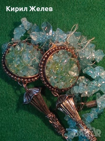 ИЗУМИТЕЛНО КРАСИВА ПОСРЕБРЕНА КРИСТАЛНА ЕТНО - АРТ СТИЛ ОГЪРЛИЦА РЪЧНА ИЗРАБОТКА 34781, снимка 16 - Колиета, медальони, синджири - 39193162