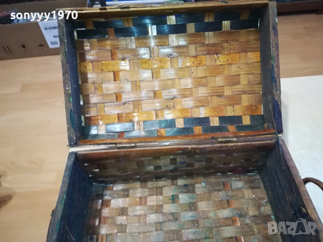 антика-стара плетена кутия 2403240944LNWC, снимка 2 - Антикварни и старинни предмети - 44920208