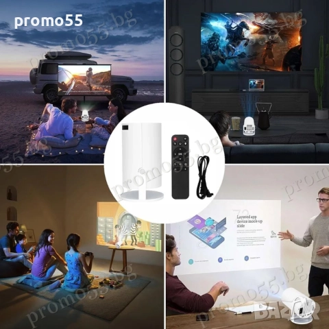 Безжичен Проектор 10 000 Вградени Игри Безжичен Стрийминг до Платформи, снимка 13 - Плейъри, домашно кино, прожектори - 52596270