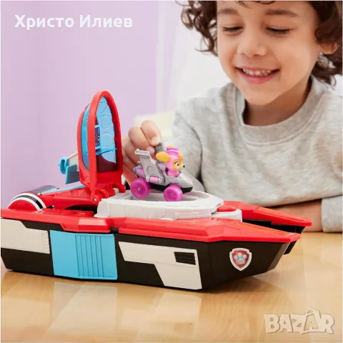 Самолетоносач на кученце Скай И Чейс Paw Patrol Пес Патрул Sky, снимка 7 - Коли, камиони, мотори, писти - 47985383
