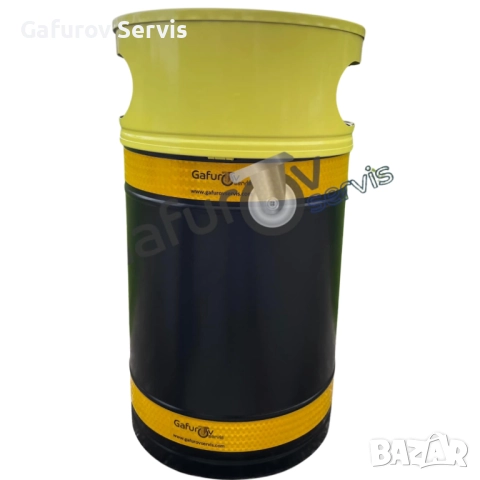 Метално парково кошче за отпадъци 50 л - с пепелник, устойчиво на атмосферни условия, снимка 2 - Друго - 52272834