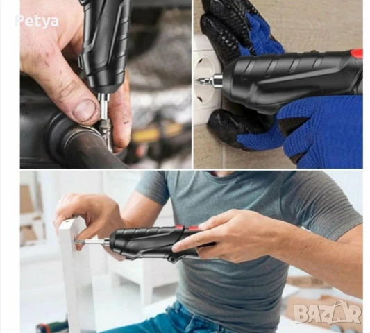 Мини акумулаторен електрически винтоверт, снимка 3 - Бормашини - 52668981