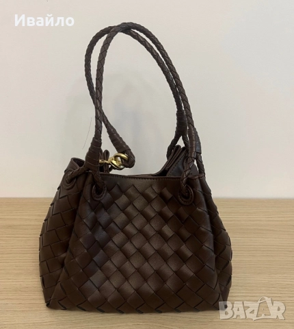 Чанта естествена кожа  тип bottega veneta, снимка 2 - Чанти - 52569048