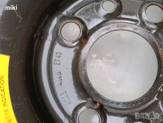 Резервна гума (тип патерица) 14 цола 4×98 за Fiat, Alfa, Lanchia и Lada , снимка 3 - Гуми и джанти - 52539356