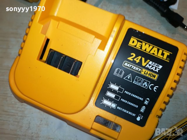 DEWALT LI-ION CHARGER+BATTERY PACK X 2 1907221652, снимка 13 - Винтоверти - 37439020