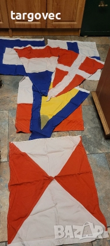 колекция седем броя корабни флагове, снимка 3 - Антикварни и старинни предмети - 52770935