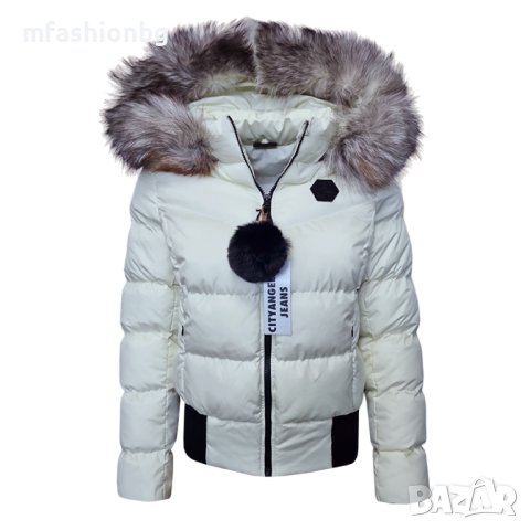 Дамски якета с естествен пух, City Angels Jeans от XS до 3XL, снимка 12 - Якета - 43582371