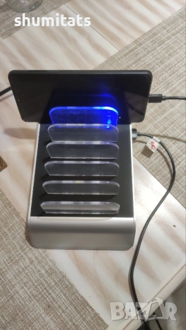 Зарядна станция за 6 телефона/таблета/ и др. 5V 10,2 A 51W, снимка 2 - Оригинални зарядни - 52793078