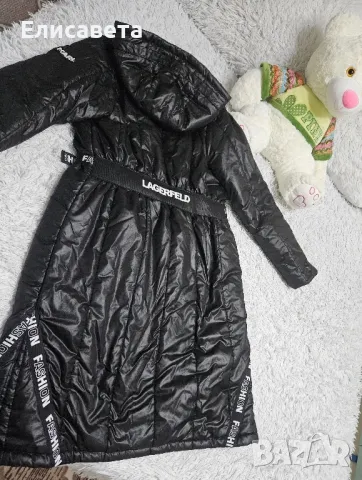 Дамско зимно модерно дълго яке Карл, снимка 10 - Якета - 40636874