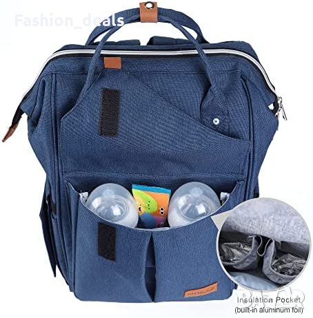 Нова удобна чанти за пелени Раница за детска количка с термо джобове, снимка 4 - Раници - 40659394