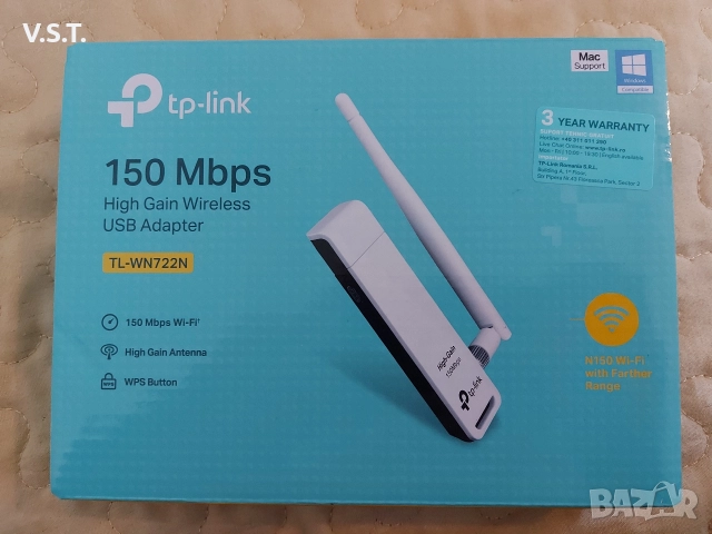 Адаптер Wi-Fi TP-Link TL-WN722N