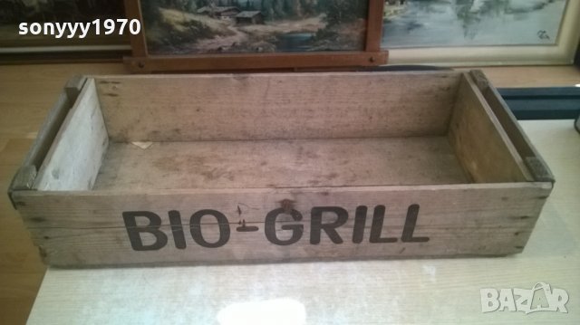 bio-gril дървен сандък-за колекция-71х30х15см-внос холандия, снимка 5 - Колекции - 27886449