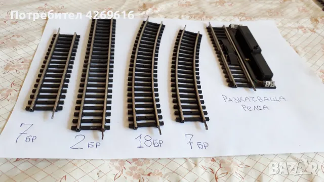 Релси за ел.влакче PIKO 34бр.+Разкачваща релса., снимка 1