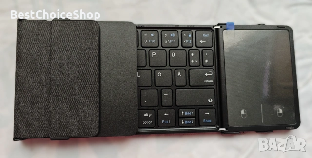 Сгъваема Bluetooth клавиатура с тъчпад – QWERTZ подредба, снимка 7 - Клавиатури и мишки - 53358889